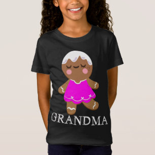 T-Shirt Pain d'épices Grand-mère Noël Correspondant Pyjama