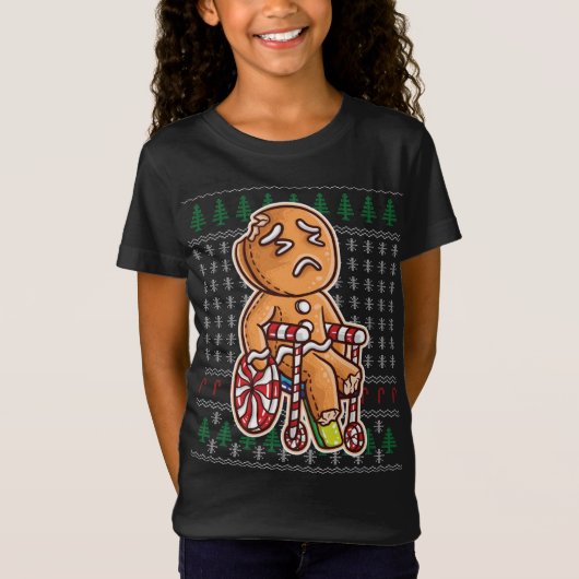 T-Shirt Pain D'Épices Homme En Fauteuil Roulant Broken Leg (Devant)