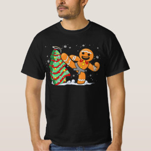 T-shirt Pain d'épices Homme Kung Fu Noël Funny Cookies Can