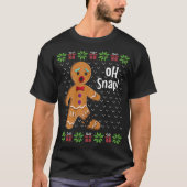 T-shirt Pain d'épices Homme Oh Snap Funny mignon fêtes moc (Devant)