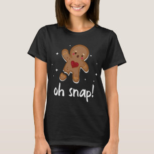 T-shirt Pain d'épices Homme Oh Snap Funny Mignonne Noël