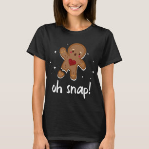 T-shirt Pain d'épices Homme Oh Snap Funny Mignonne Noël