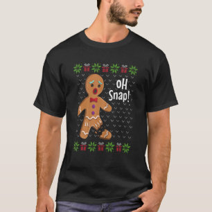 T-shirt Pain d'épices homme Oh Snap mignon Xmas laide Pa d