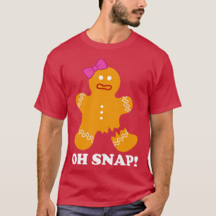 T-shirt Pain d'épices Homme Oh Snap Noël Funny Cookie Bak