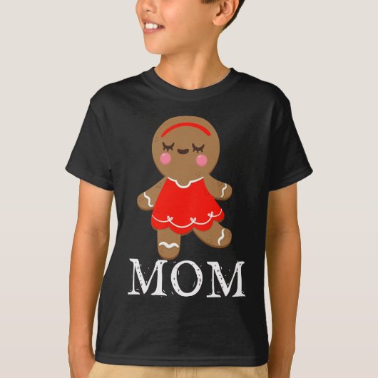 T-shirt Pain d'épices Maman Pyjamas de correspondance Noël (Devant)