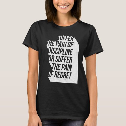 T-shirt Pain Discipline or Regret Workout Motivational Tra (Devant)