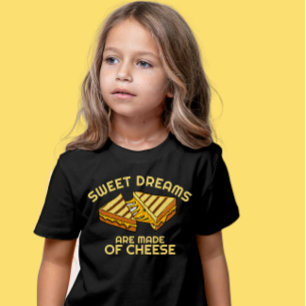 T-shirt Pain Fromage Personnalisé Moderne Texte Jaune