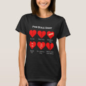 T-shirt Pain Scale Chart Design For Funny Valentines Day  (Devant)