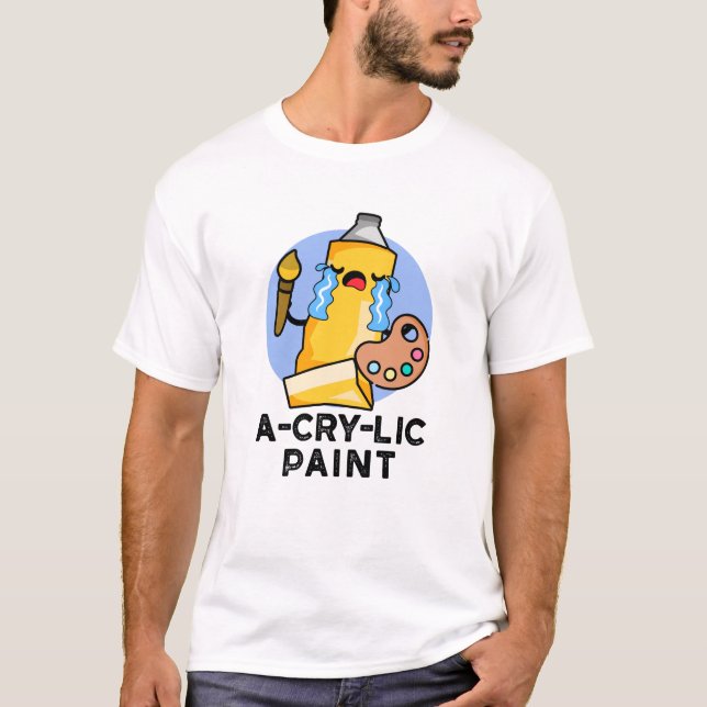 T-shirt Paint à plis amusant Paint Acrylique (Devant)