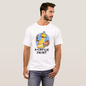 T-shirt Paint à plis amusant Paint Acrylique (Devant entier)