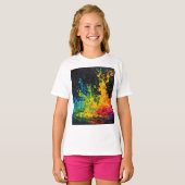 T-shirt Paint coloré (Devant entier)