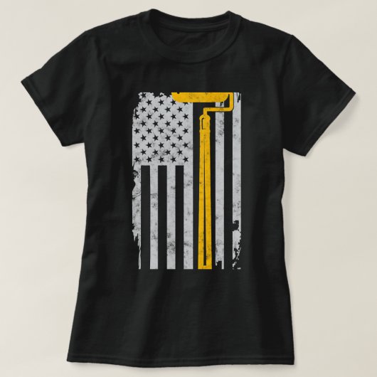 T-shirt Paint Paint Painter Distressed drapeau américain (Design devant)