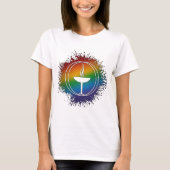 T-shirt Paint Splatz LGBT Arc-en-ciel Universalisme Unitai (Devant)