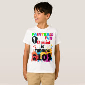 T-shirt Paintball Colorant Matching Birthday Boy (Devant entier)