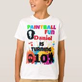 T-shirt Paintball Colorant Matching Birthday Boy (Devant)