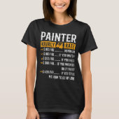 T-shirt Painter Hourly Rate Funny Painter (Devant)