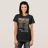 T-shirt Painter Hourly Rate Funny Painter (Devant entier)