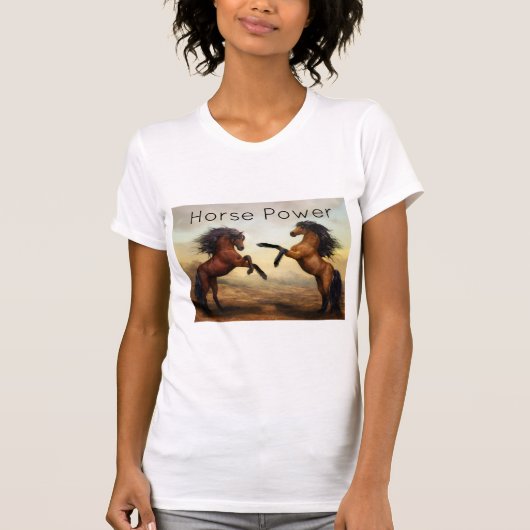 T-shirt paire de chevaux sauvages (Devant)