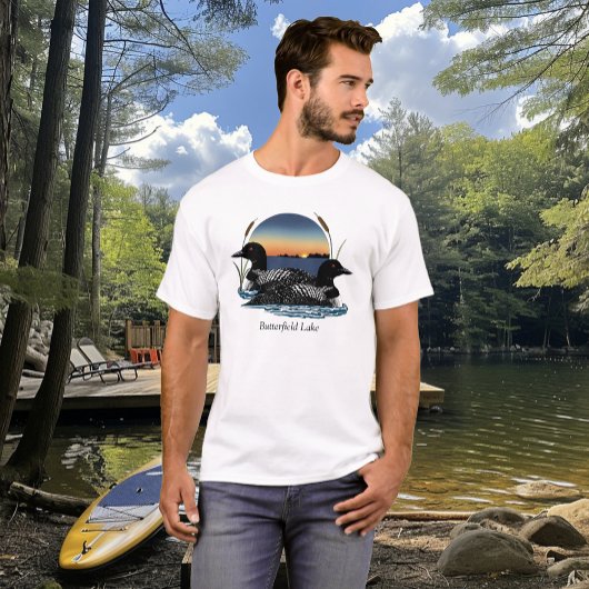T-shirt Paire de Loon du lac Butterfield