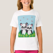 T-shirt Paire de Pandas (Devant)
