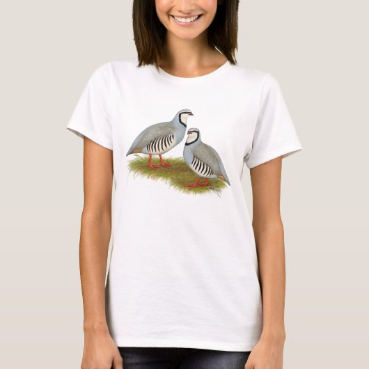 T-shirt Paire de perdrix de Chukar (Devant)