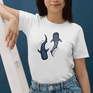 T-shirt Paire de requins baleines océaniques inspirante