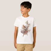 T-shirt Paire d'oiseaux de cirage du cèdre d'Audubon sur J (Devant entier)