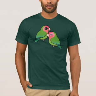 T-shirt paires adorables Pêche-faites face de perruche