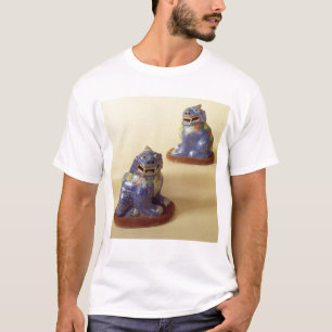T-shirt Paires de chiens chinois de cloisonne, XVIIIème
