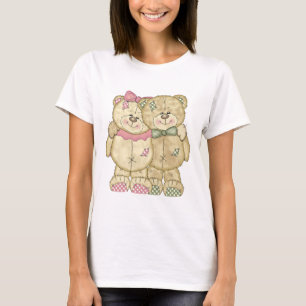 T-shirt Paires d'ours de nounours - couleurs originales