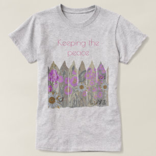 T-shirt Paisible, Jolie clôture de jardin fleuri