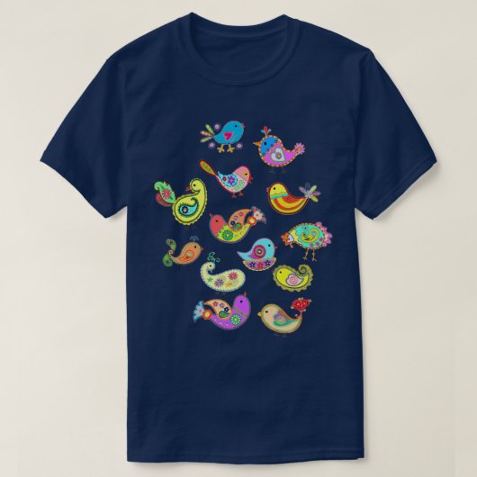 T-shirt paisley birds 1 (Design devant)