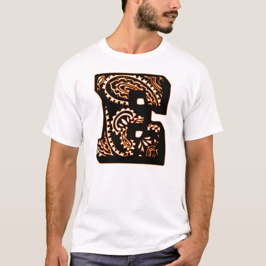 T-shirt Paisley Monogramme - E (Devant)