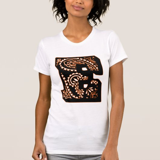 T-shirt Paisley Monogramme - E (Devant)