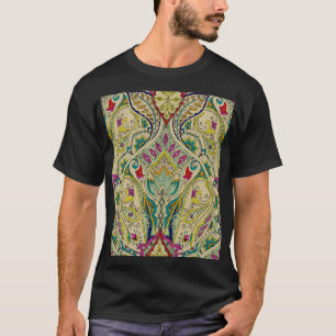 T-shirt Paisley motif de l'Inde, frontière bohème.