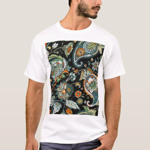 T-shirt Paisley oriental : motif traditionnel turc.