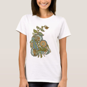T-shirt Paisley terreux