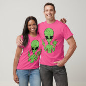 T-shirt Paix Alien (Unisexe)