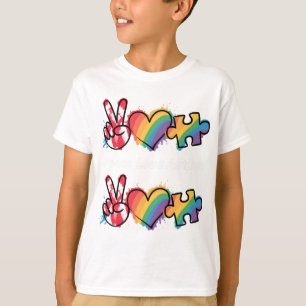 T-shirt Paix.Amour.Autisme 