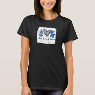 T-shirt Paix Amour Autisme Raglan