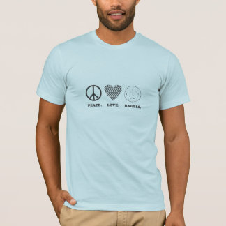 T-shirt Paix. Amour. Bagels