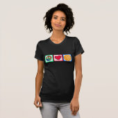 T-shirt Paix, Amour, Basket-ball (Devant entier)