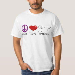 T-SHIRT PAIX, AMOUR, BONHEUR