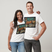 T-shirt Paix Amour & Café (Unisexe)
