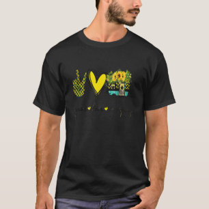 T-shirt Paix Amour Camping Camionnette Caravane Remorque A