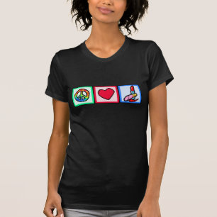 T-shirt Paix, amour, cosmétiques