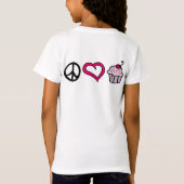 T-Shirt Paix, Amour & Cupcakes ! (Dos)