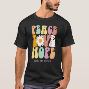 T-shirt Paix Amour Espoir Sensibilisation à la Douleur Chr