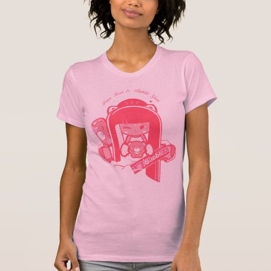 T-shirt Paix, amour et Bubblegum de "Shokio" (Devant)