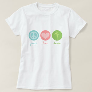 T-shirt Paix, Amour et Danse
